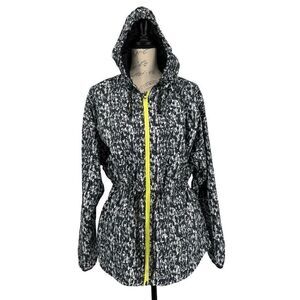 Fabletics Siena Windbreaker Tonal Confetti Print/Firefly Medium